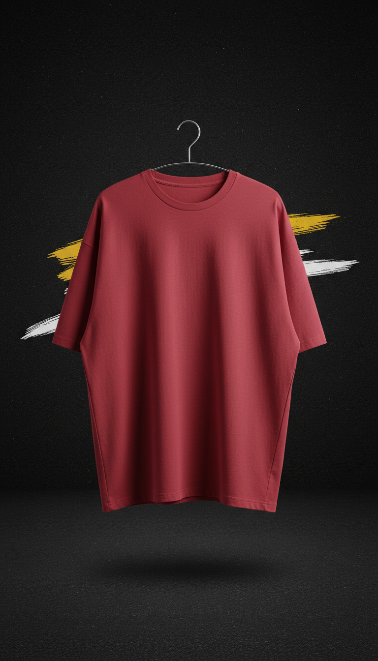 T-shirt oversize rosso cremisi Milano