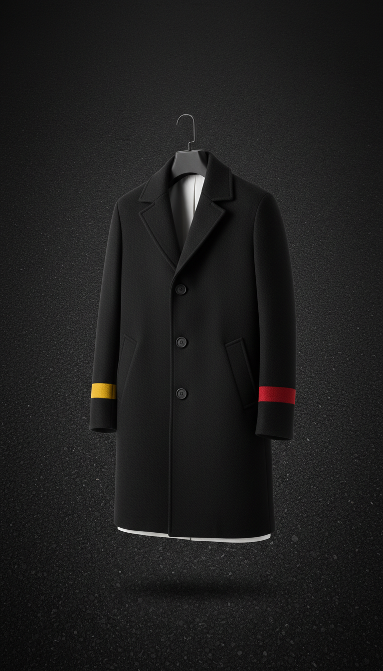 Cappotto nero Milano lana pesante
